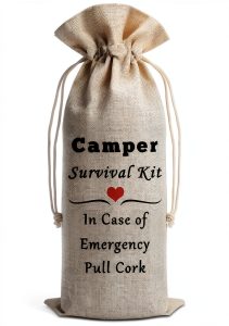 Mikela Wine Bag Cotton Drawstring Travel Bottle Cover-0