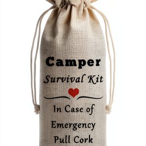 Mikela Wine Bag Cotton Drawstring Travel Bottle Cover-0