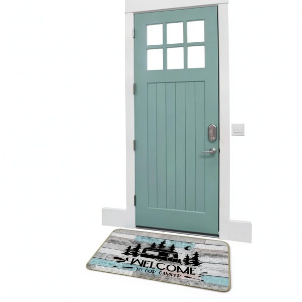 Mingnei Rustic Welcome Doormat Non Slip Rubber Base-1
