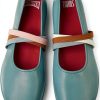Camper Womens Loafers Medium Green Leather Slip On Shoes-3