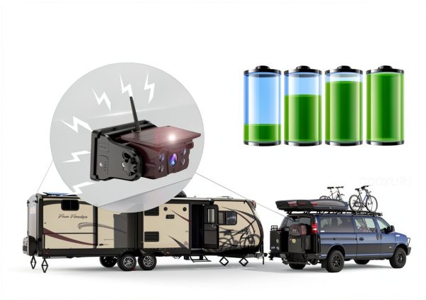 DOUXURY Wireless Backup Camera 1080P HD Solar RV Truck-1
