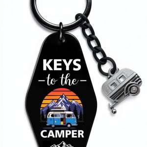 Camper Keychain Stainless Steel RV Gifts for Campers-0