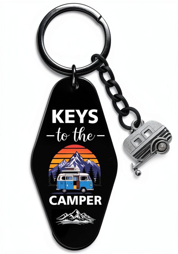 Camper Keychain Stainless Steel RV Gifts for Campers-0