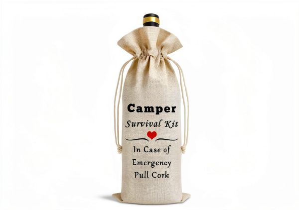 Mikela Wine Bag Cotton Drawstring Travel Bottle Cover-1