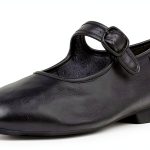 Womens Leather Flats Black Comfortable Casual Shoes-0