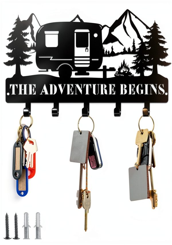 Maitys Metal Key Holder Wall Mount Adjustable Easy Install-0