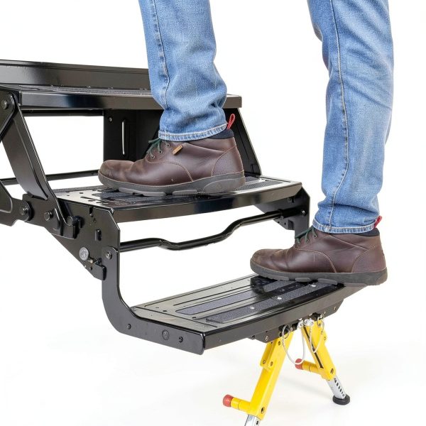 Lippert Solid Stance RV Step Stabilizer Kit Alloy Steel-5