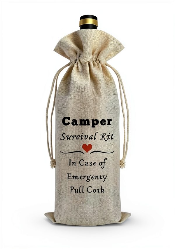 Mikela Wine Bag Cotton Drawstring Travel Bottle Cover-4