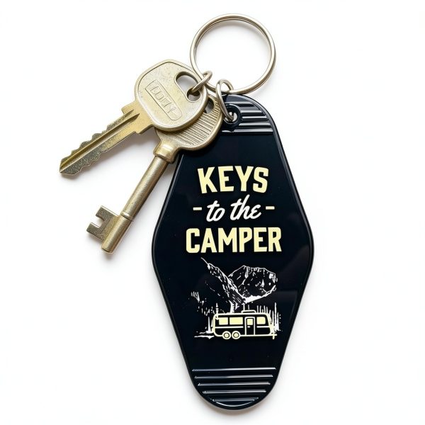 Camper Keychain Set Plastic Key Rings RV Travel Gift-2