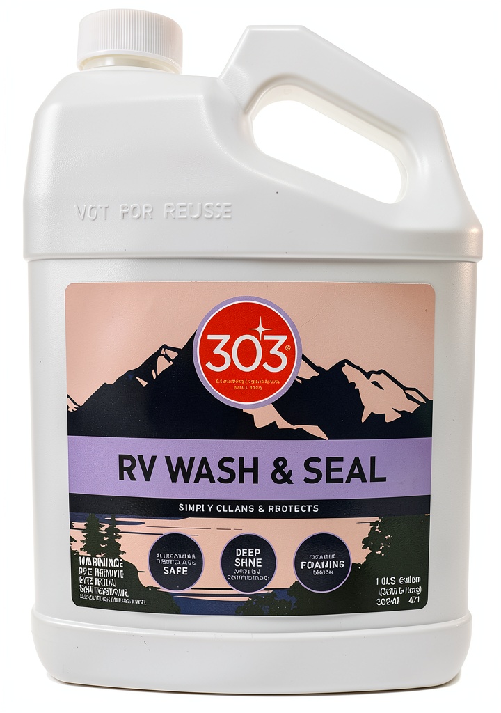 '303 RV Wash & Seal being applied to a camper exterior'