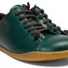 Camper Mens Leather Sneakers Dark Green Cow Leather TPU Sole-4