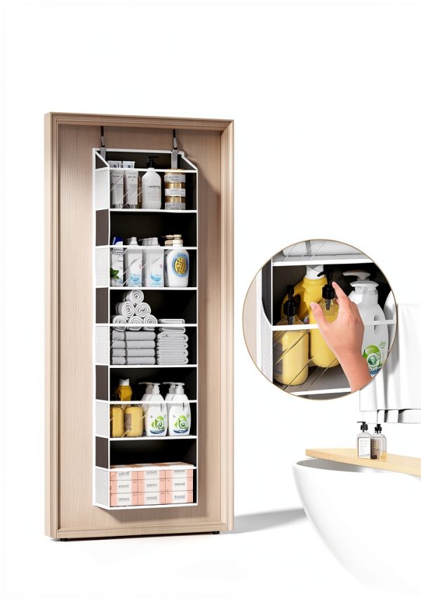 ULG Over Door Shoe Organizer Clear Dark Grey Storage-3