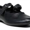 Womens Leather Flats Black Comfortable Casual Shoes-5