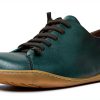 Camper Mens Leather Sneakers Dark Green Cow Leather TPU Sole-0