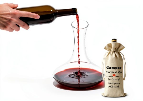 Mikela Wine Bag Cotton Drawstring Travel Bottle Cover-3