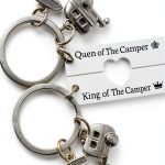 Camper Keychain Set Queen King RV Enthusiasts Gift-0