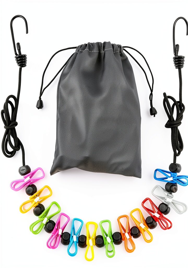 HONGYUTAI portable clothesline setup on a balcony with clothes hanging