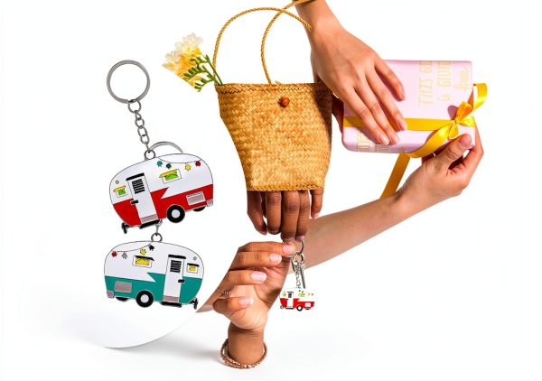 Camper Keychain Cute Design Outdoor Enthusiast Accessory-4