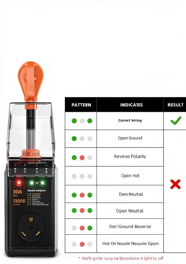 CRTBETLIF RV Surge Protector 30 Amp Portable Circuit-4