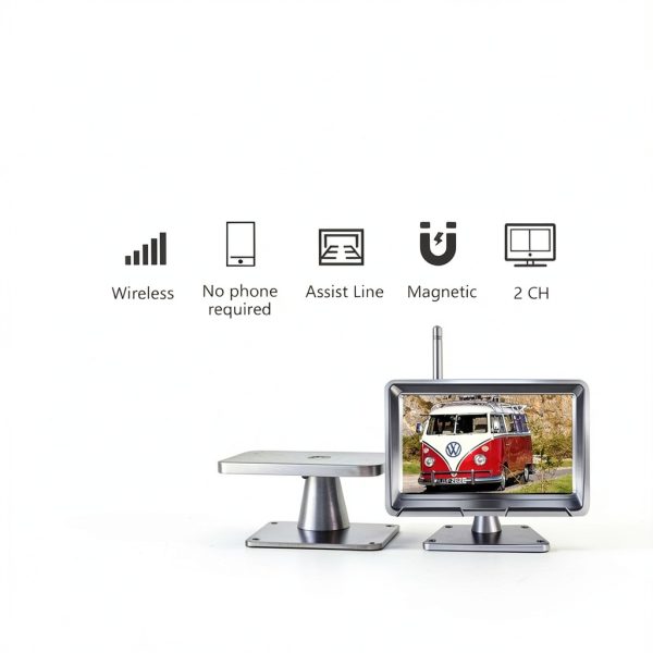 DOUXURY Wireless Backup Camera 1080P HD Solar RV Truck-4