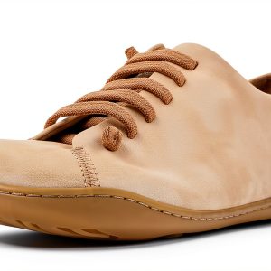 Camper Womens Leather Shoes Medium Beige 060 Rubber Sole-0