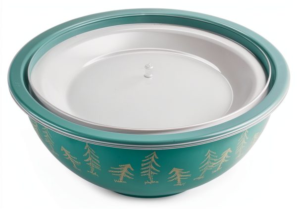 Camco Nesting Bowl Set Melamine Lids Camping Dinnerware-5