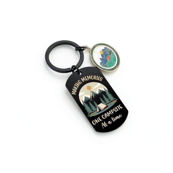 Camper Keychain Stainless Steel Engraved Camping Gift for-4