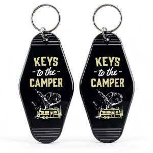 Camper Keychain Set Plastic Key Rings RV Travel Gift-0