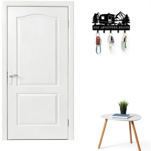 Maitys Metal Key Holder Wall Mount Adjustable Easy Install-6