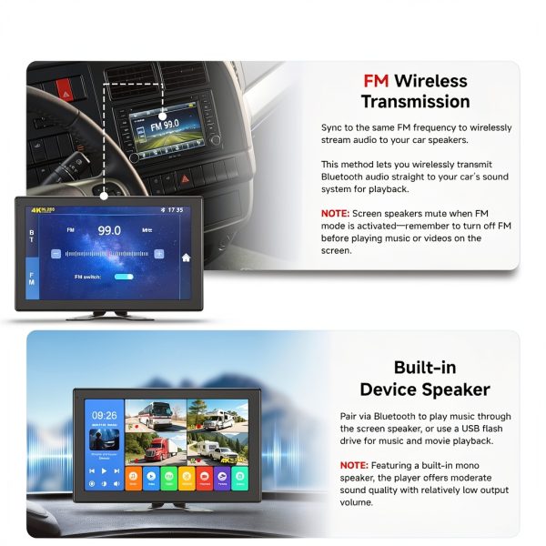 Venluna 10.1in Backup Camera System 4K Monitor 1080p Cameras-3