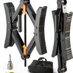 WELLUCK Wheel Chock X-Shaped Cast Iron RV Stabilizer-0