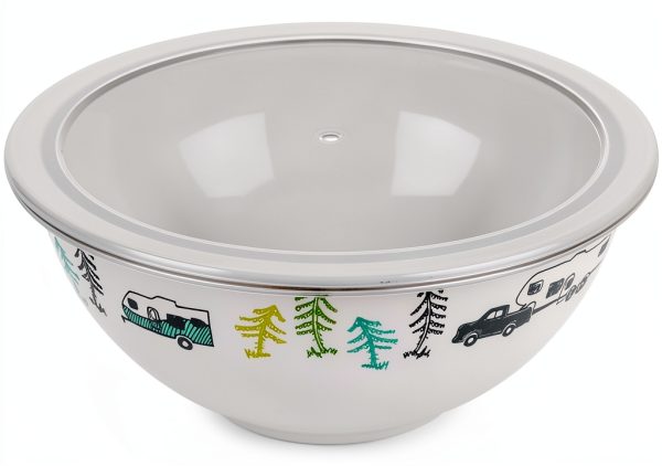 Camco Nesting Bowl Set Melamine Lids Camping Dinnerware-7