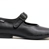 Womens Leather Flats Black Comfortable Casual Shoes-6