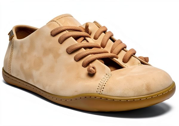 Camper Womens Leather Shoes Medium Beige 060 Rubber Sole-4