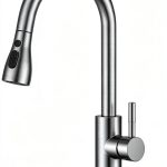FORIOUS Kitchen Faucet Stainless Steel Pull Down Sprayer-0