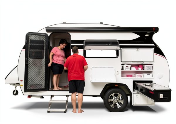 Generic Car Camping Bed Aluminum Polyester Black Family-3
