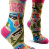 Happy Camper Socks FabDaz Womens Novelty Outdoor Design-0