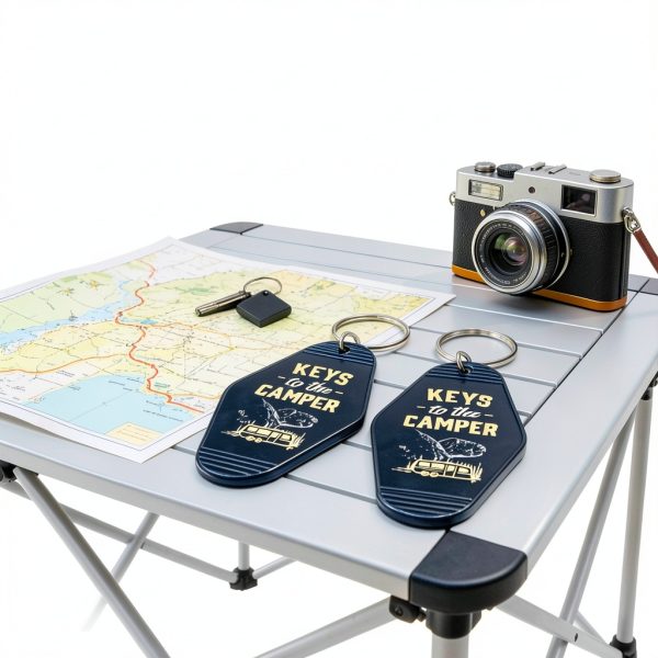 Camper Keychain Set Plastic Key Rings RV Travel Gift-1