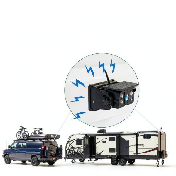 DOUXURY Wireless Backup Camera 1080P HD Solar RV Truck-2