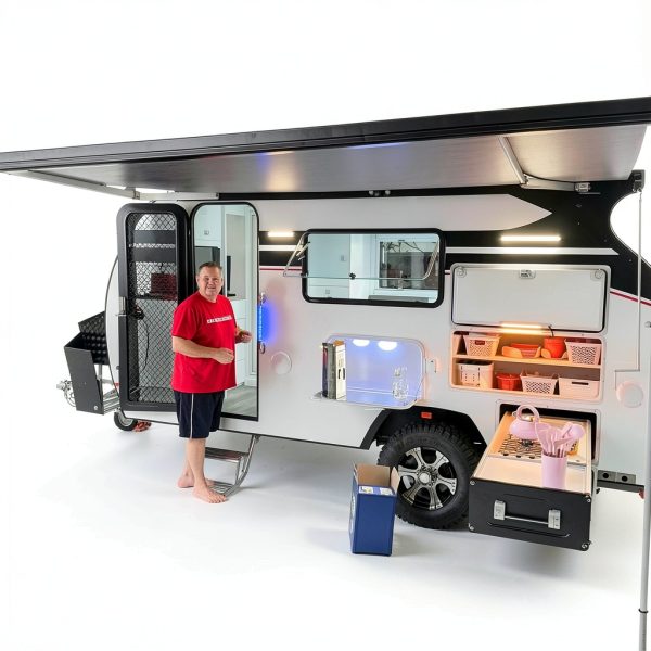 Generic Car Camping Bed Aluminum Polyester Black Family-2