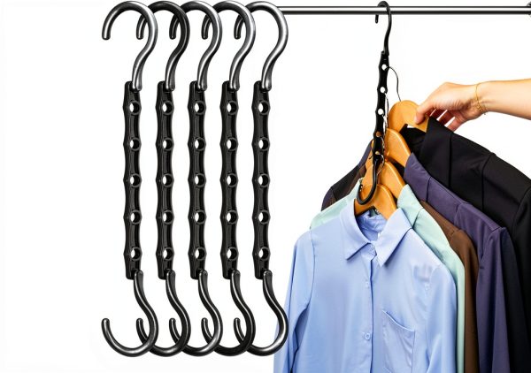 AMKUFO Black Magic Hangers Space Saving Closet Organizer-0