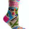 Happy Camper Socks FabDaz Womens Novelty Outdoor Design-1