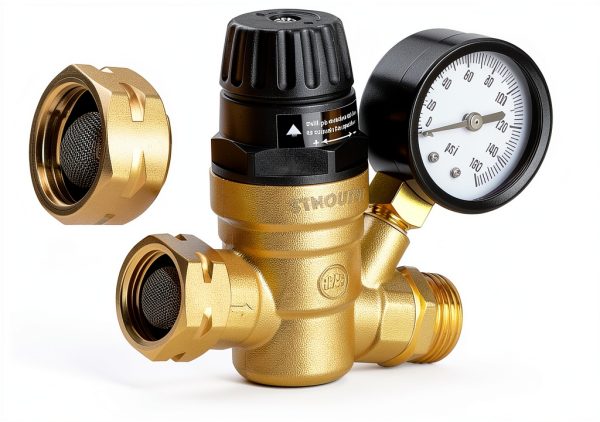 STMOUTUO RV Water Pressure Regulator Brass 45 PSI Adjustable-3