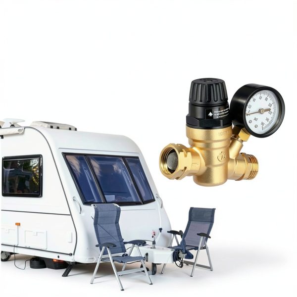 STMOUTUO RV Water Pressure Regulator Brass 45 PSI Adjustable-5