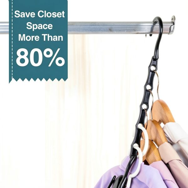 AMKUFO Black Magic Hangers Space Saving Closet Organizer-4