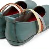 Camper Womens Loafers Medium Green Leather Slip On Shoes-1
