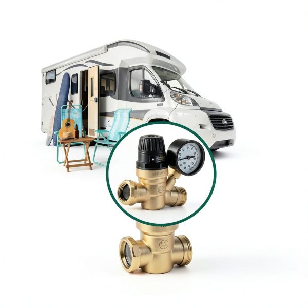 STMOUTUO RV Water Pressure Regulator Brass 45 PSI Adjustable-2
