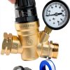 STMOUTUO RV Water Pressure Regulator Brass 45 PSI Adjustable-0