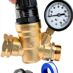 STMOUTUO RV Water Pressure Regulator Brass 45 PSI Adjustable-0