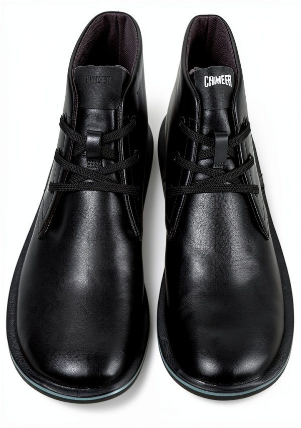 Camper Mens Chukka Boots Black Leather Casual Footwear-3